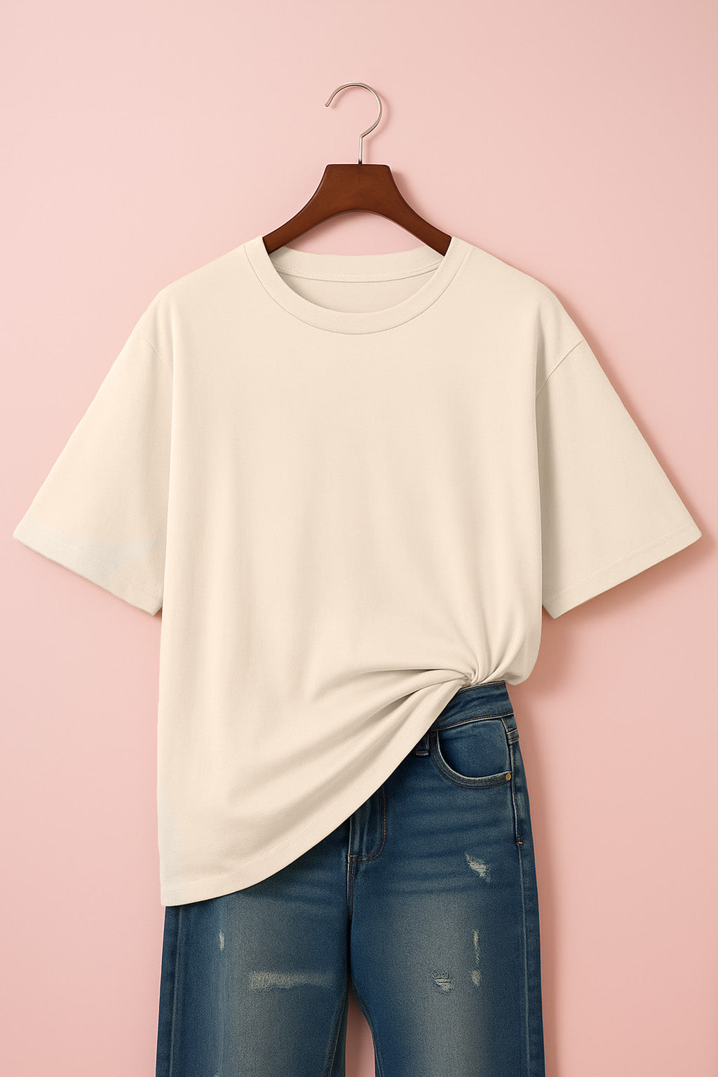 Swanwhite Plain Plus Size Oversized T-shirt