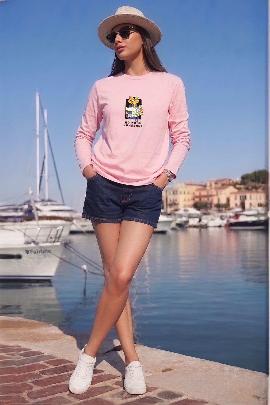 No More Nonsense Rosewater  Full Sleeve Regular Fit T-Shirt