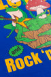 Rock And Roll Royal Blue Oversized Fit Graphic T-Shirt