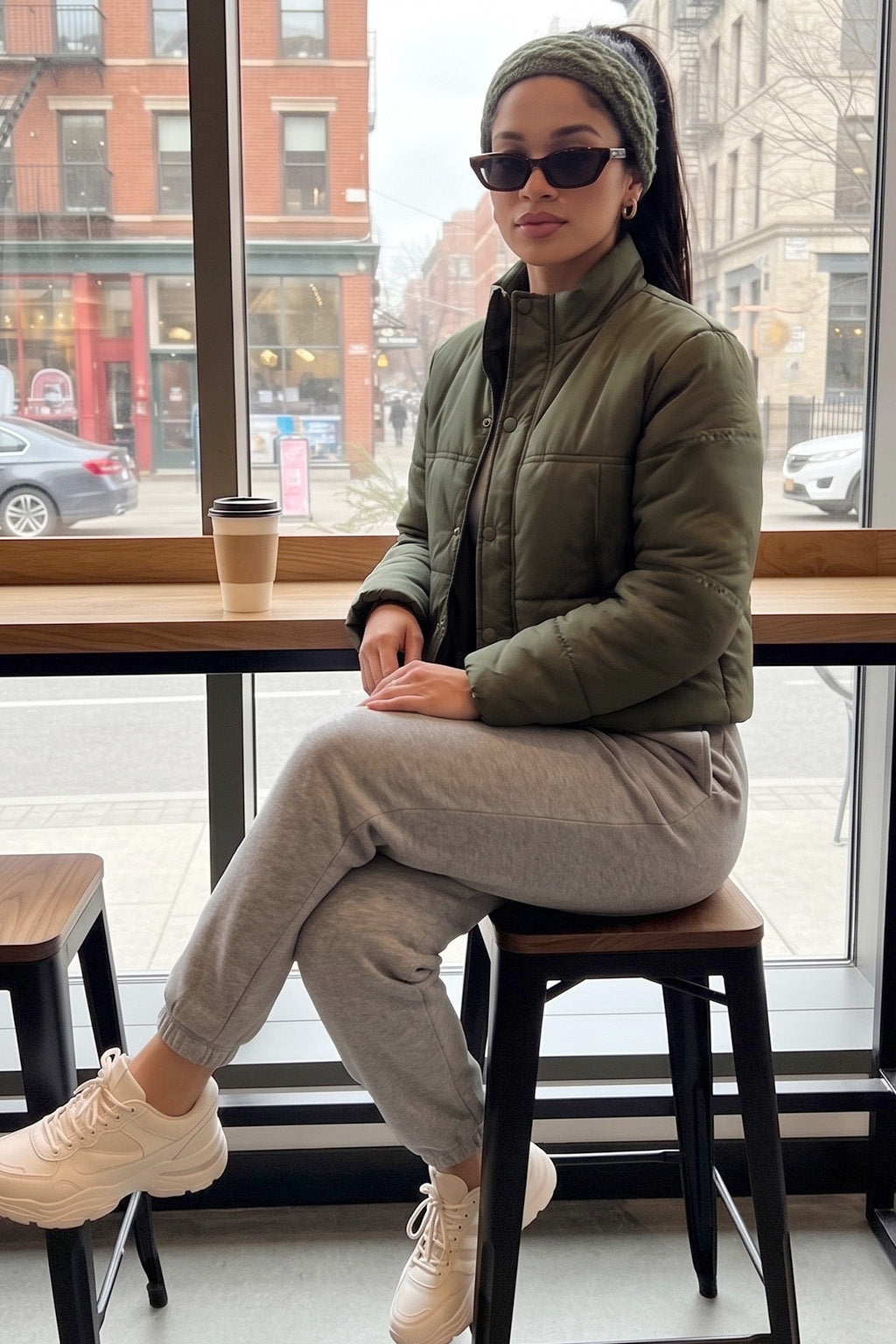 OLIVE LUXE PUFFER JACKET