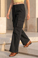 Black Plain 5 Pocket Straight Fit Woven Cargo