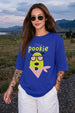 Feeling Pookie Royal Blue Oversized Graphic T-Shirt