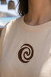 Moana Swan White Oversized Fit Graphic T-Shirt