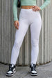 White Regular Fit Plain Legging