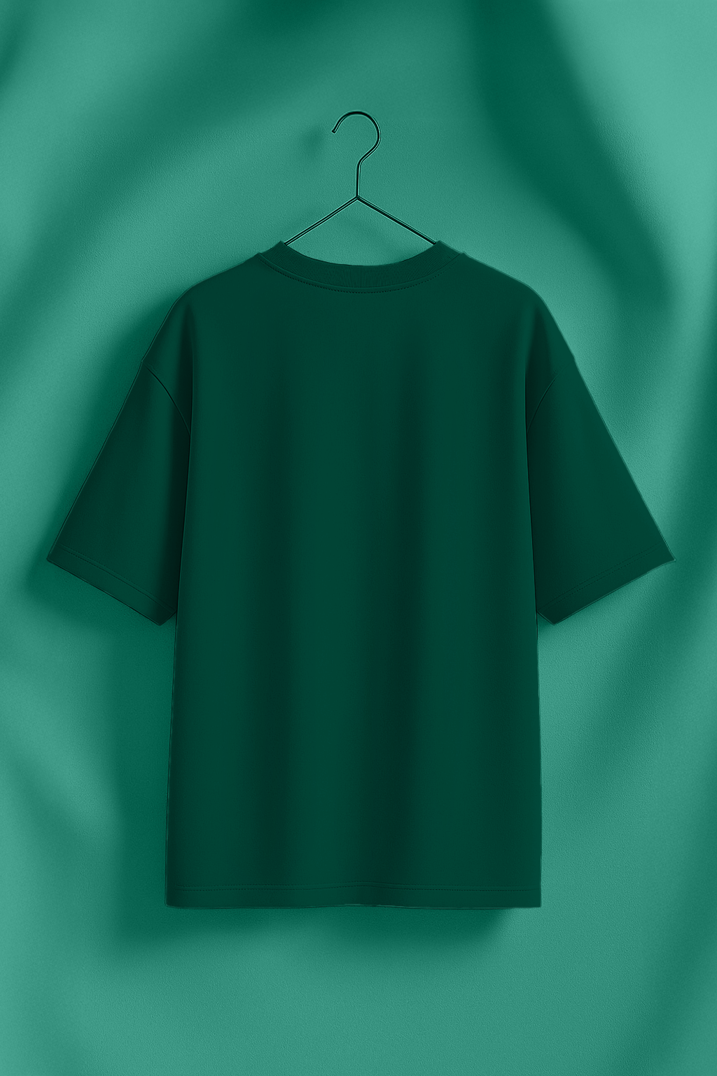 Quick Please Green Oversized Graphic T-Shirt
