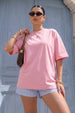 Pink Plain Oversized T-Shirt