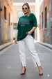 California Green Plus Size Printed T-shirt