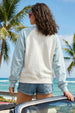 Bubble Gum Giraffe White Oversized Crewneck Printed Sweatshirt