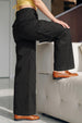 Black Plain 5 Pocket Straight Fit Woven Cargo