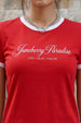Juneberry Paradise Red Regular Fit Printed T-shirt