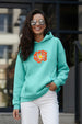 Stay Weird Graphic Printed Green Oversized Hoodie