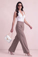 Fawn Classic Pleat Tailored Wide-Leg Korean Pant