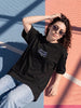 Do Not Disturb Black Oversized Printed T-Shirt