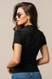 Black Plain Cotton Regular Slim Fit Polo T-Shirt