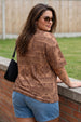 Paisley Beige Plus Size Oversized T-shirt