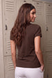 Brown Plain Cotton Regular Slim Fit Polo T-Shirt