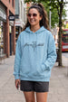 Flower Child Blue Oversized Printed Hoodie