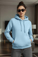 Powder Blue Plain Spun Regular Fit Hoodie