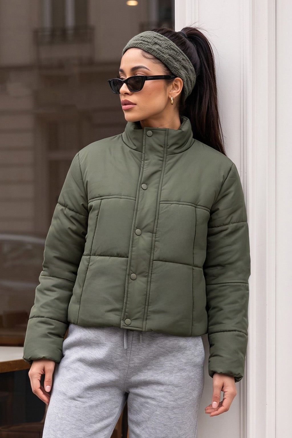 OLIVE LUXE PUFFER JACKET