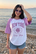 New York White Oversized Graphic T-Shirt