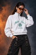 Premium White Zipper Sweatshirt