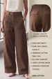 Brown Structured 5 Pocket Straight Fit Woven Cargo