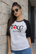 Tokyo Typographic Oversized Fit White Reglan Sleeve T-Shirt