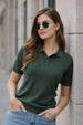 Elite Diamond Olive Regular Fit Flatknit Premium Polo T-Shirt