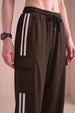Brown Everyday Street line 4 Pocket Knitted Cargo Track Pant