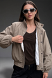 STAND COLLAR NEW BEIGE JACKET