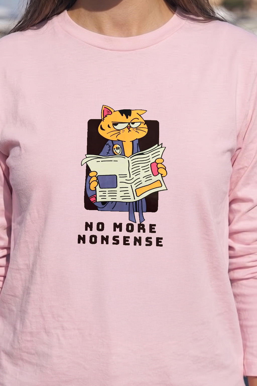 No More Nonsense Rosewater  Full Sleeve Regular Fit T-Shirt