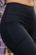 Black Textured 2 Pocket Skin Fit Legging