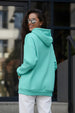 Stay Weird Graphic Printed Green Oversized Hoodie