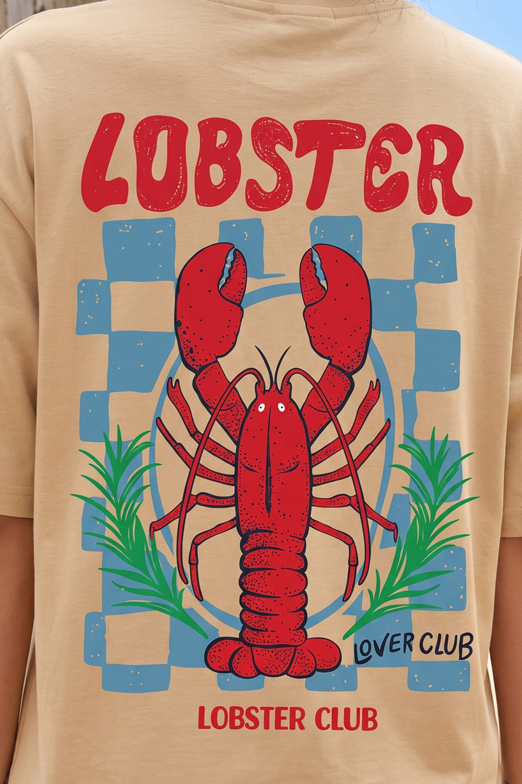Lobster Swanwhite Oversized Printed T-Shirt