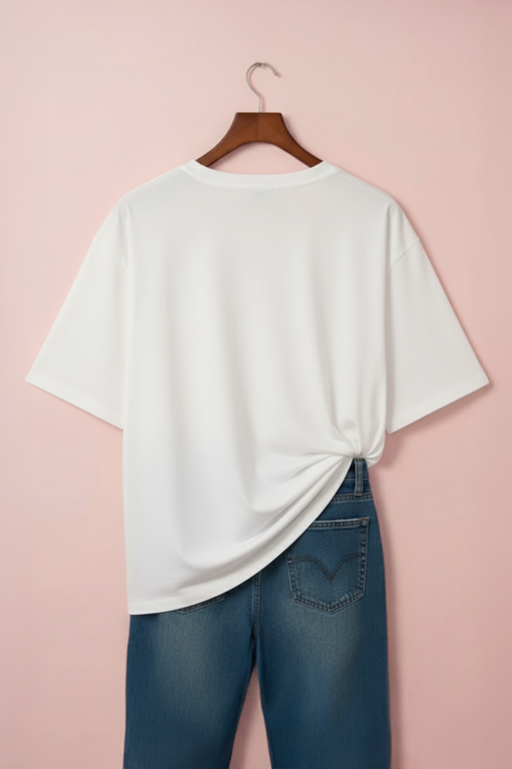 White Plain Plus Size T-shirt
