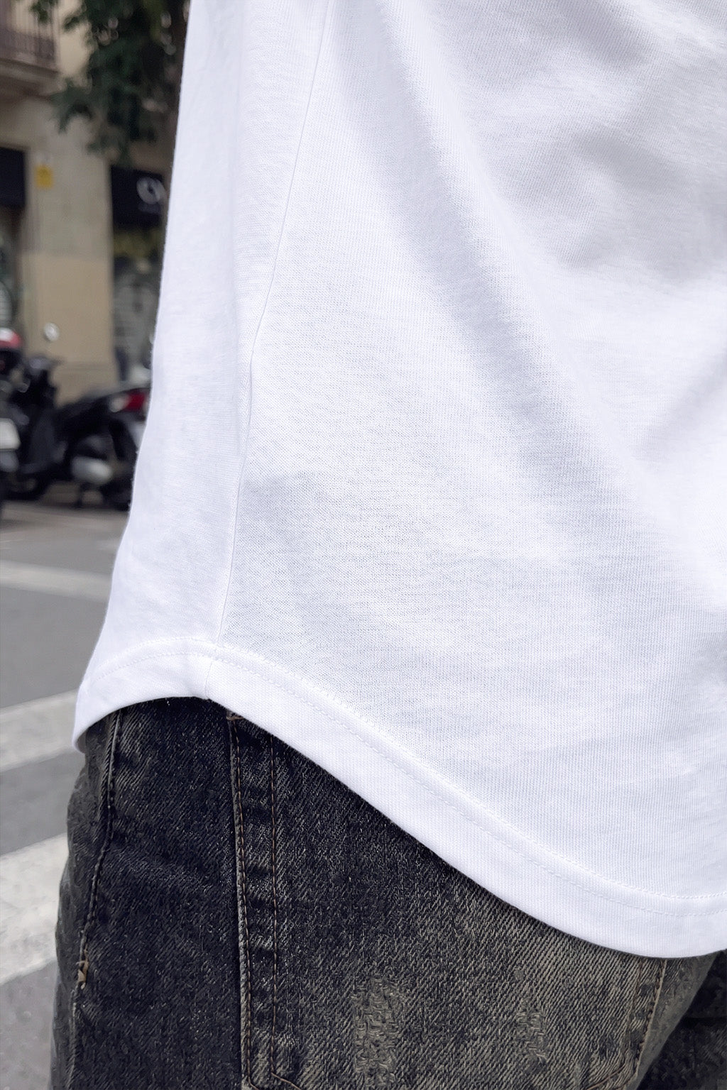 White Plain Boyfriend Fit T-Shirt