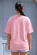 Pink Plain Oversized T-Shirt