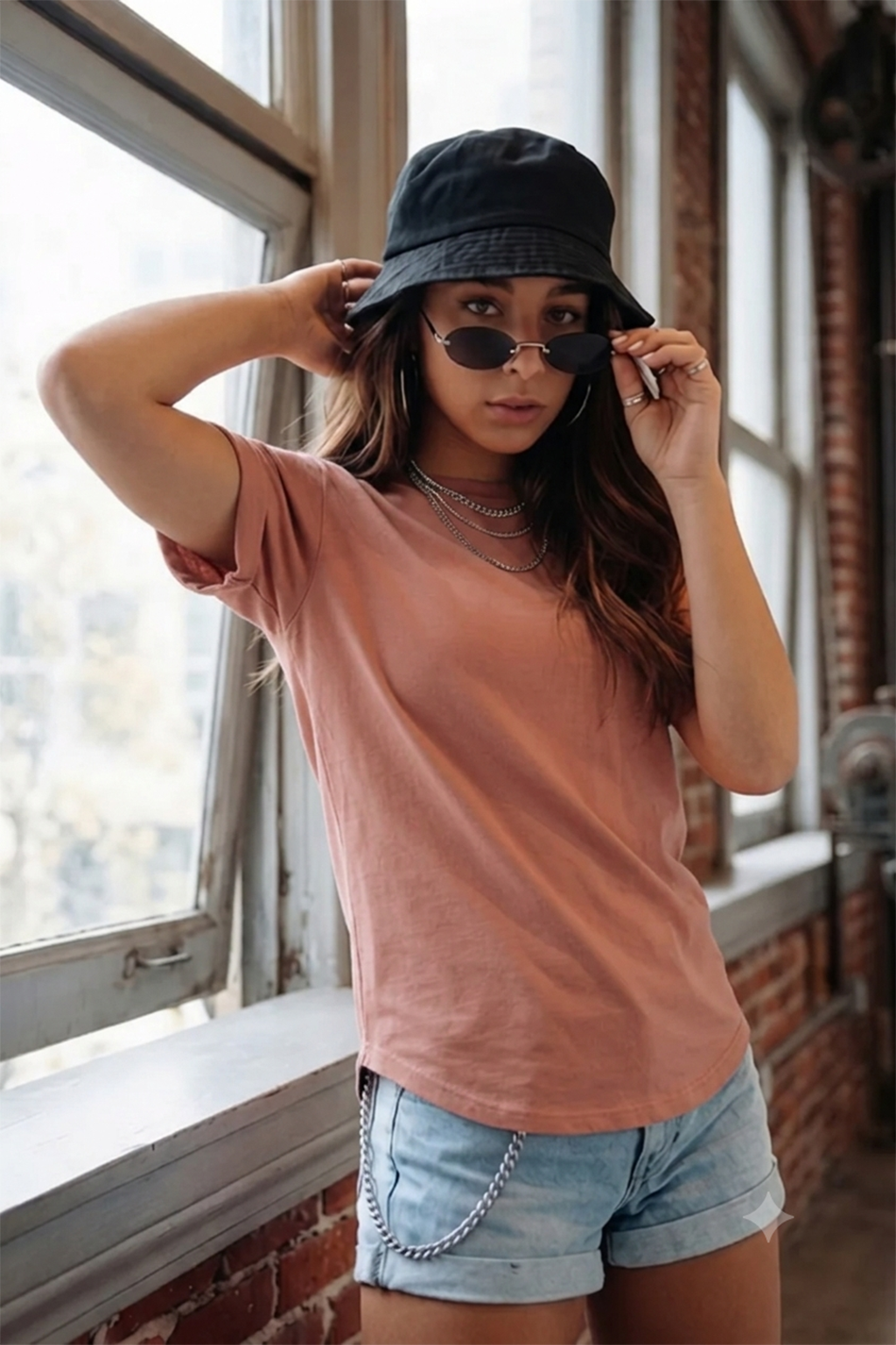 Cork Plain Boyfriend Fit T-Shirt