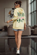 Matcha Marshmallow Oversized Printed Hoodie