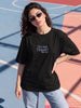 Do Not Disturb Black Oversized Printed T-Shirt
