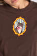 Kitten Brown Oversized Graphic Printed T-Shirt