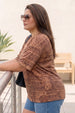Paisley Beige Plus Size Oversized T-shirt