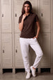 Brown Plain Cotton Regular Slim Fit Polo T-Shirt