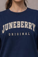 Juneberry Original Navy Oversized Fit Graphic T-Shirt