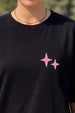 The Only Way Out Typographic Printed Oversized Fit Black T-Shirt