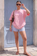 Pink Plain Oversized T-Shirt