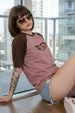 Hot Mess Brown Oversized Graphic Printed T-Shirt