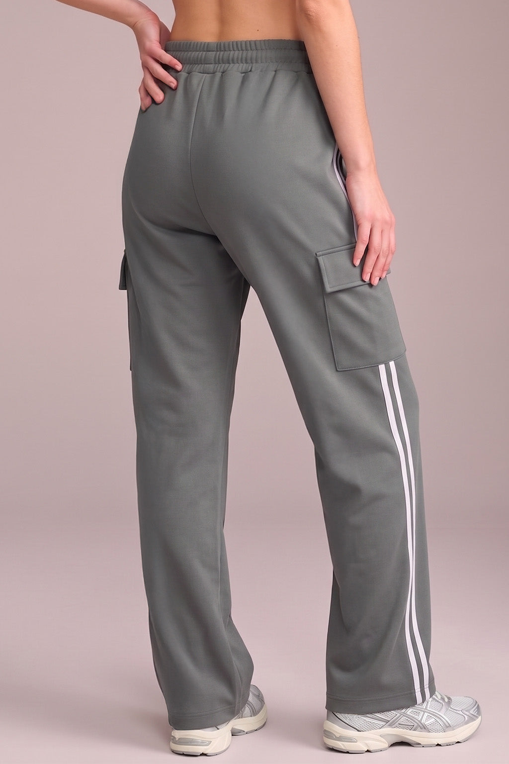 Grey Everyday Street line 4 Pocket Knitted Cargo Track Pant