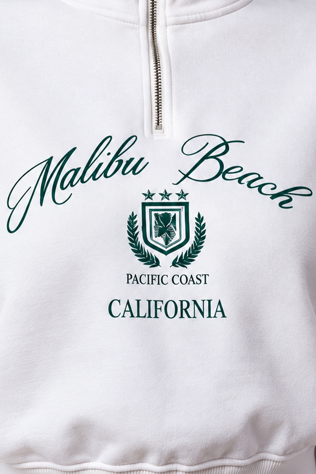 Premium White Zipper Sweatshirt