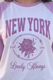 New York White Oversized Graphic T-Shirt